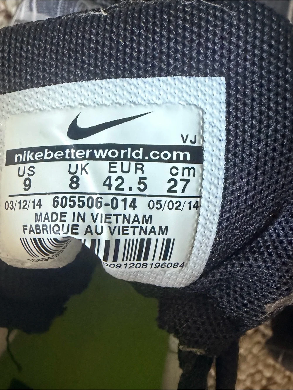 Nike Black & White Striped Athletic Sneakers